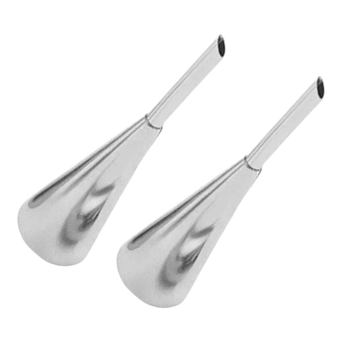 2-Piece Stainless Steel Cream Puff Decorating Nozzles, 3.5 inch (9cm) Cake Decor
