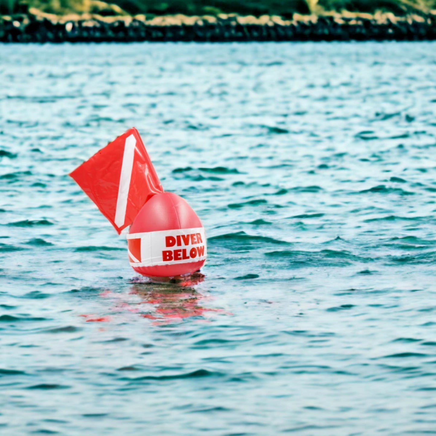 Inflatable Surface Marker Swimming Diver Down Safe Diving Buoy w/Diver Flag- RE