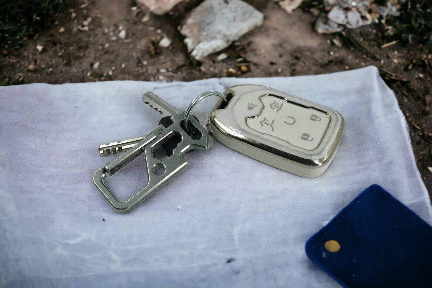 Titanium Multi-Tool Carabiner Keychain, Heavy-Duty, Lightweight, Rugged, Phillip