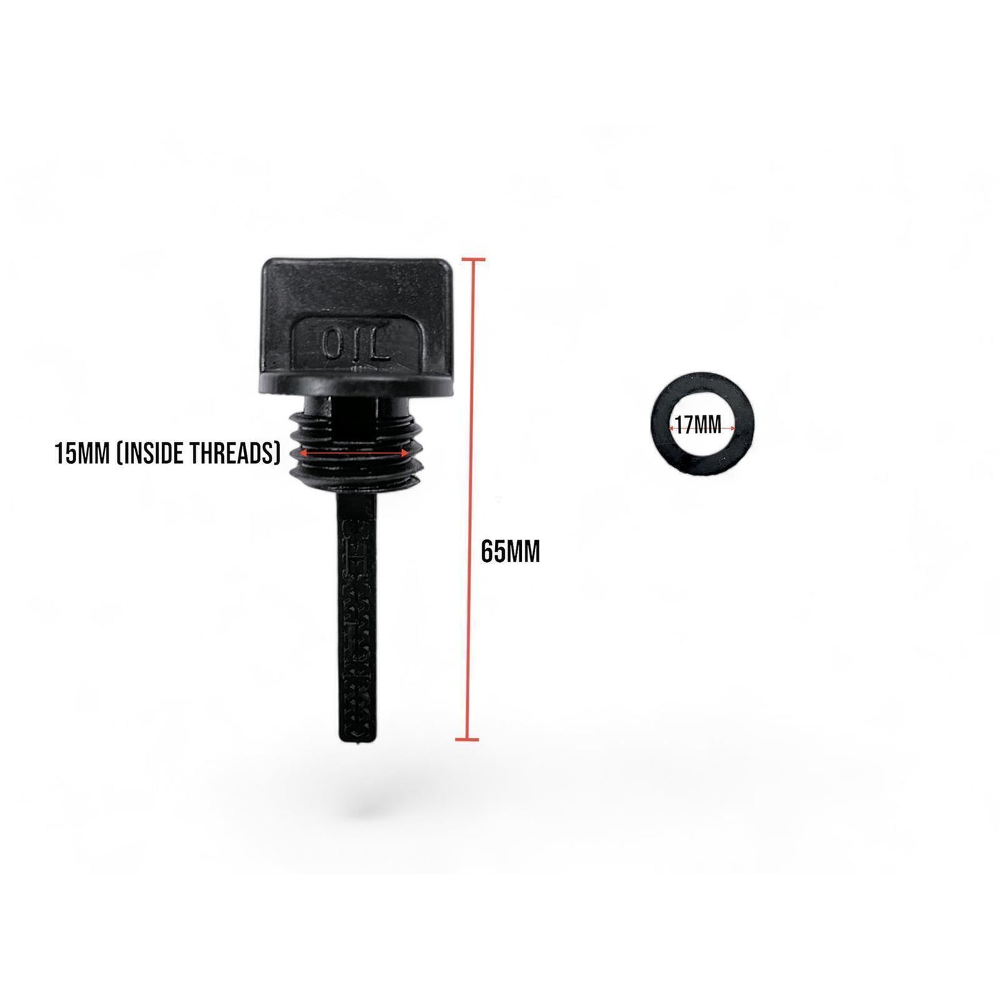 For Honda GX11 GX120 GX140 GX160 GX200 Oil Dipstick 2-Pack, Generic Replacement