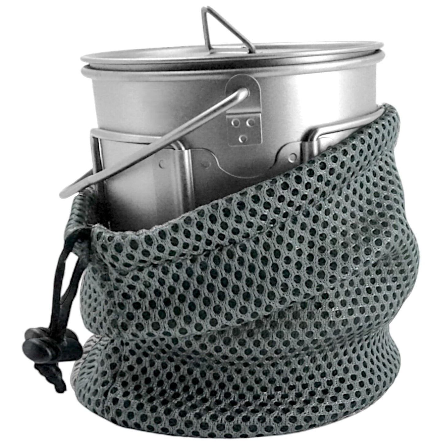 (2PC Set) Titanium 450mL and 750ml Ultralight Compact Titanium Open Flame Compac