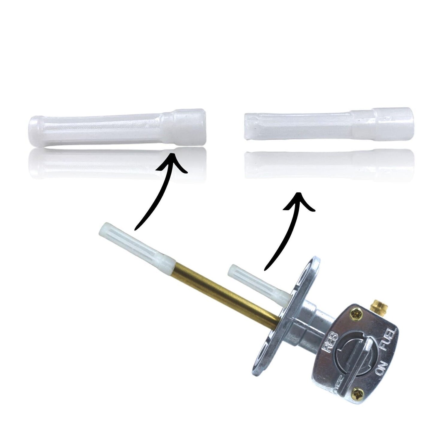 (2-PACK) Replacement 6mm 6.5mm Fuel Valve Petcock Filter Screens Brass or Plasti