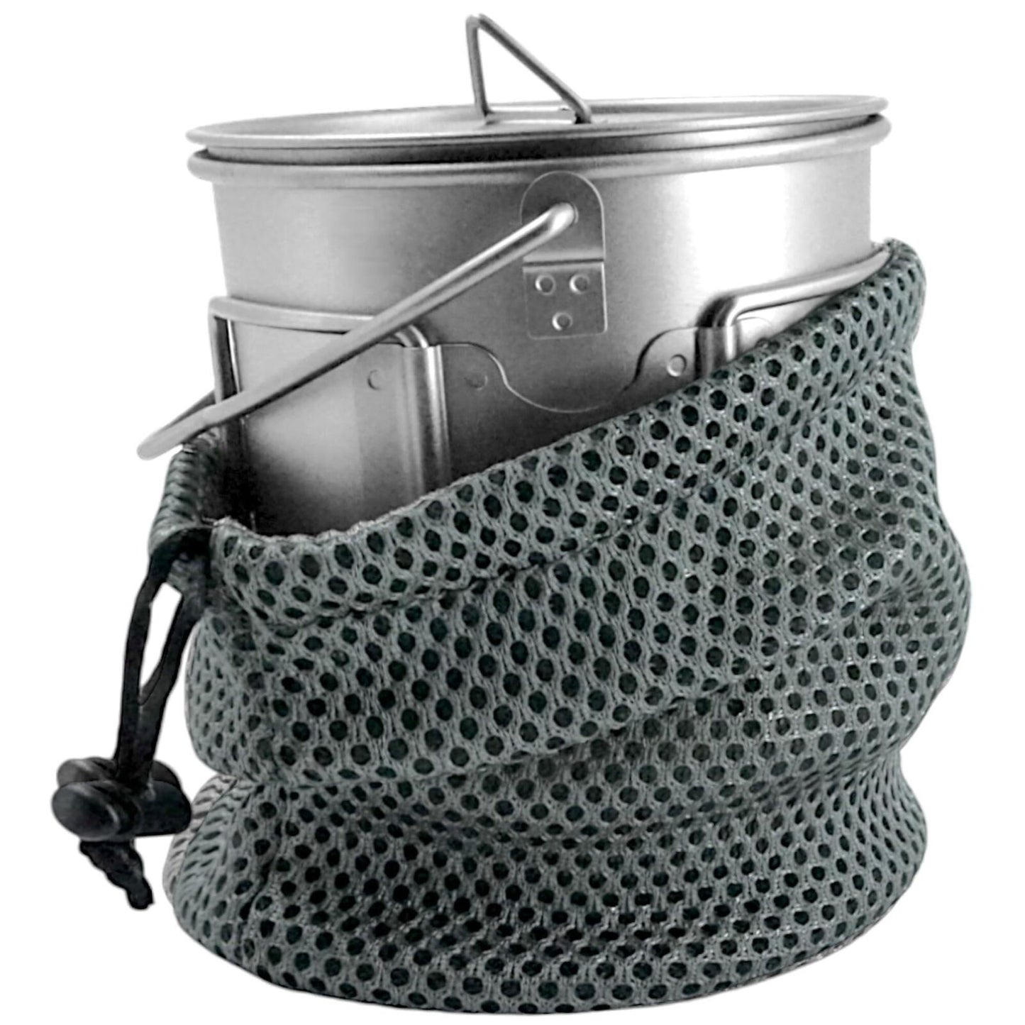 750ml (25.3oz) Titanium Open Flame Compact Ultralight Cup/Pot with Lid, 3.9 in T