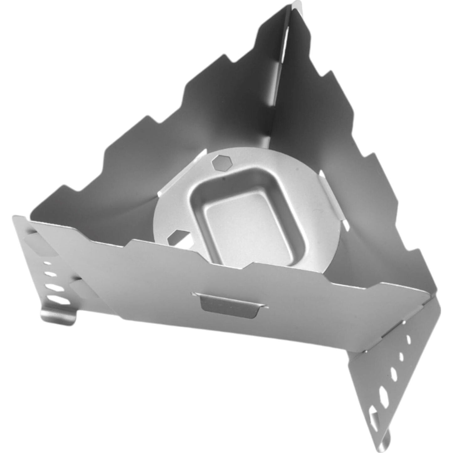 Flatpack 3-Sided Titanium Camping Stove, 5.5" W x 4" H, 90g, Foldable Compact Po
