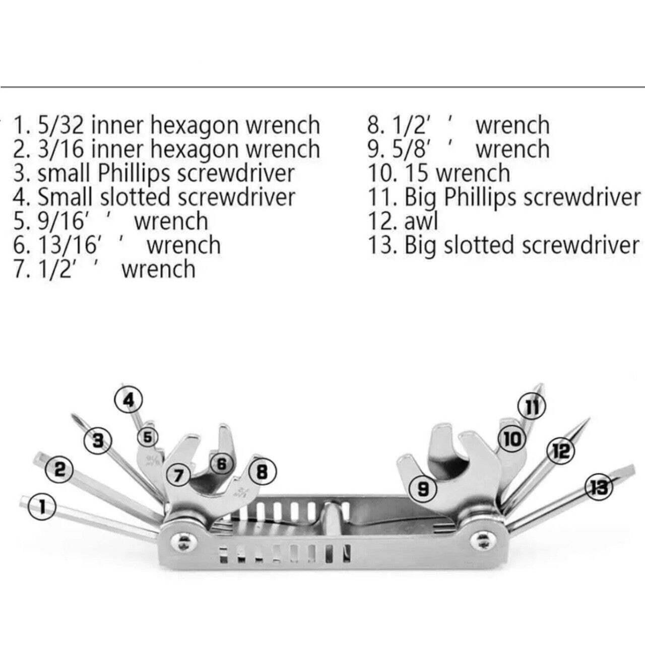 11-in-1 | Scuba Diving HD Stainless Steel Multi Repair Tool For Regulator Tanks