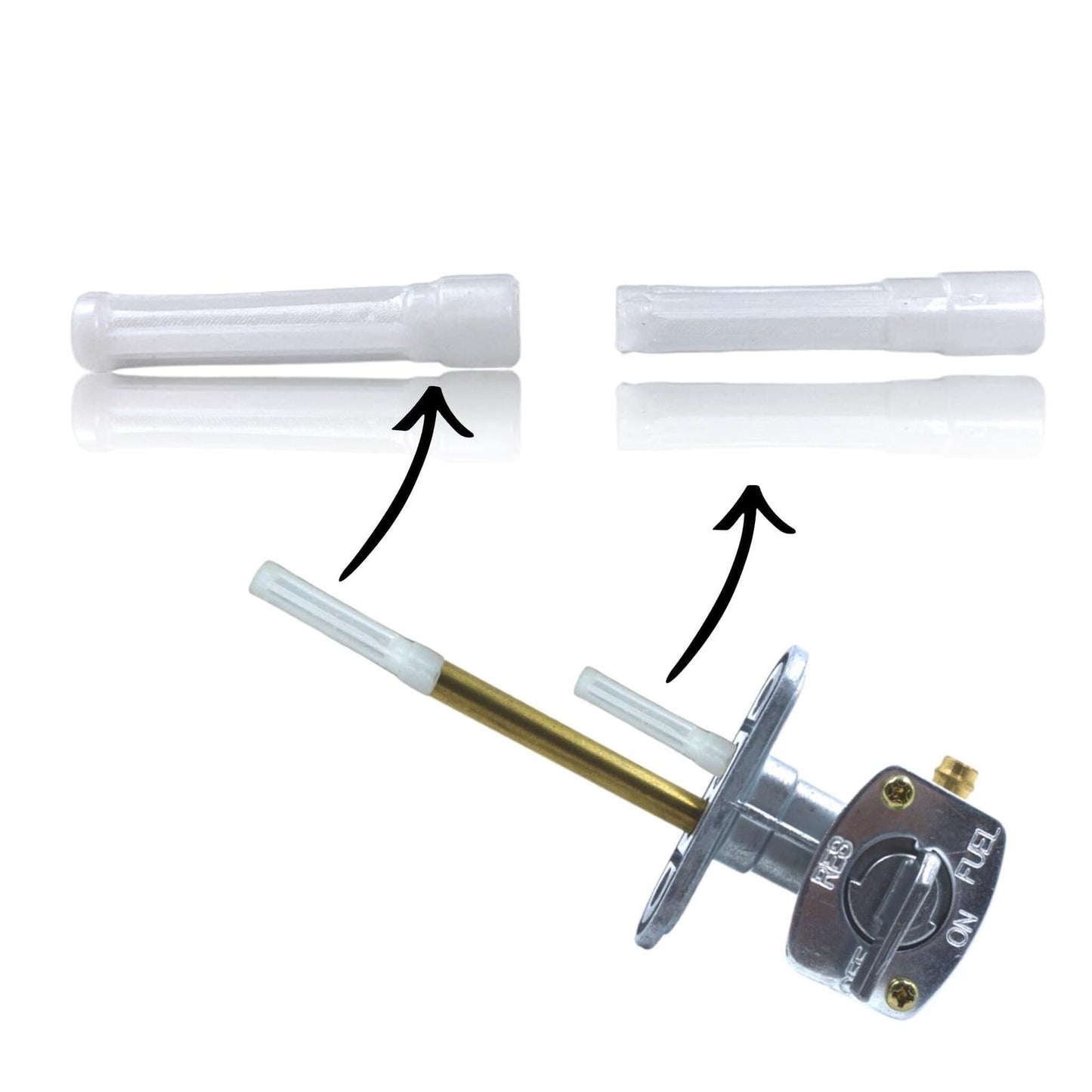 (2-PACK) Replacement 6mm 6.5mm Fuel Valve Petcock Filter Screens Brass or Plasti