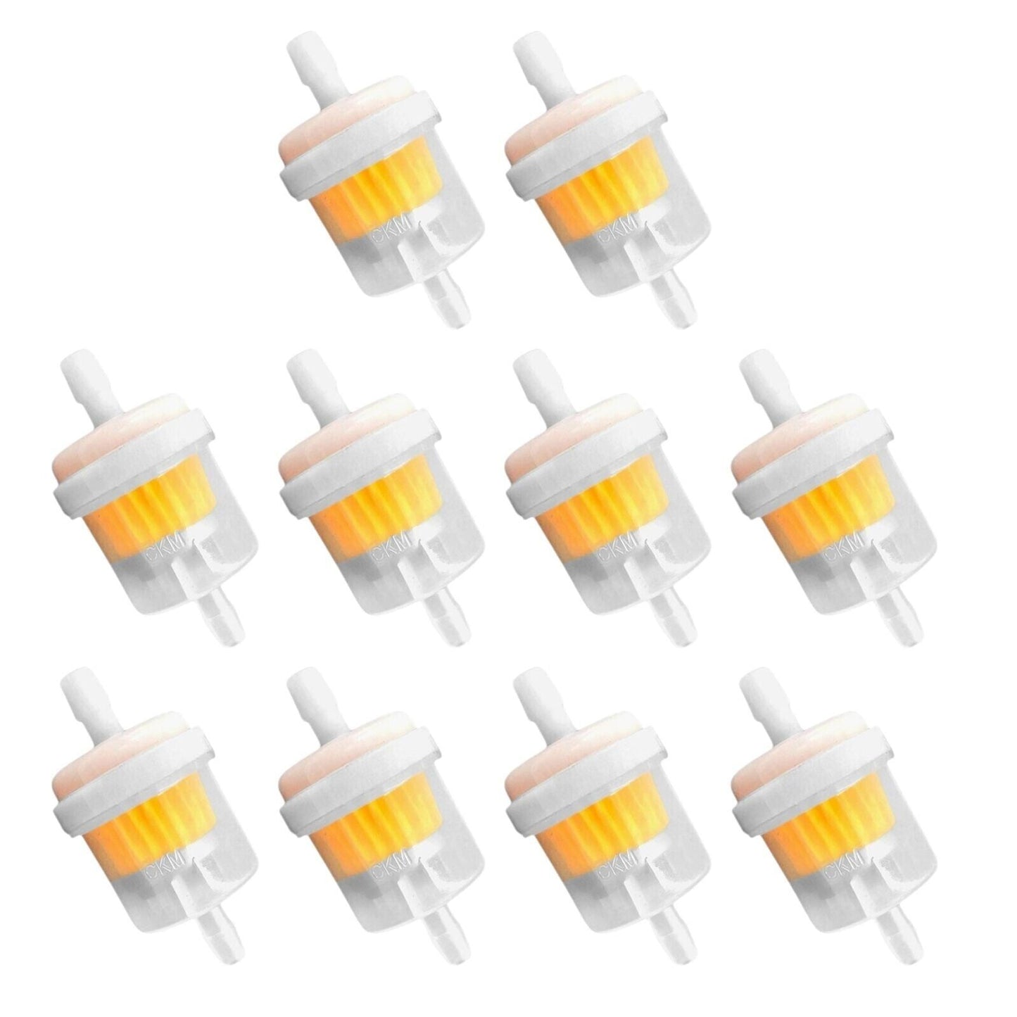 (10-Pack) 1/4" 6mm-7mm Gas Inline Fuel Filter, with magnet, Fit for ATV Scooter
