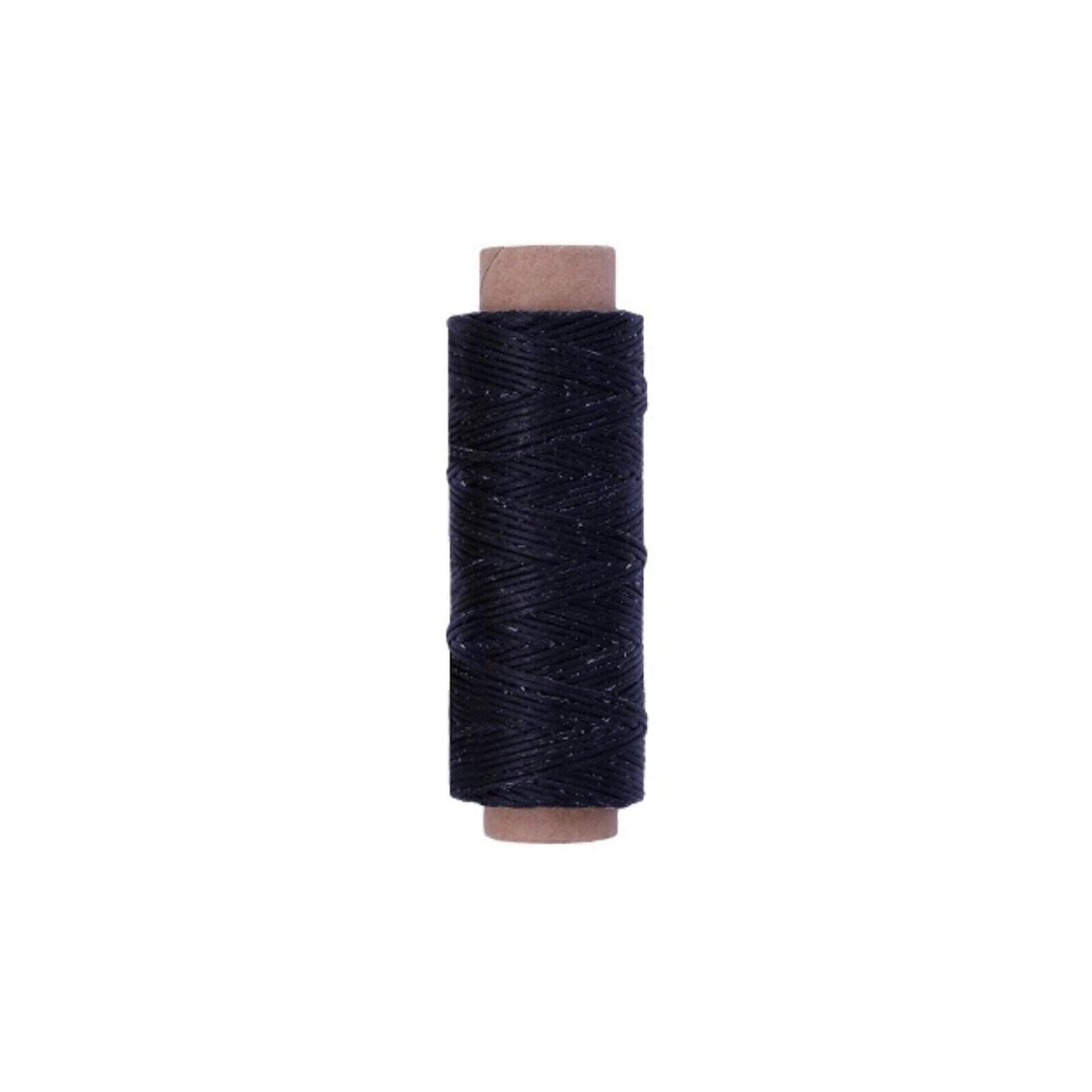 (4-Pack) Black Premium Waxed Polyester Thread for Leather Crafting, 1mm 4x164ft