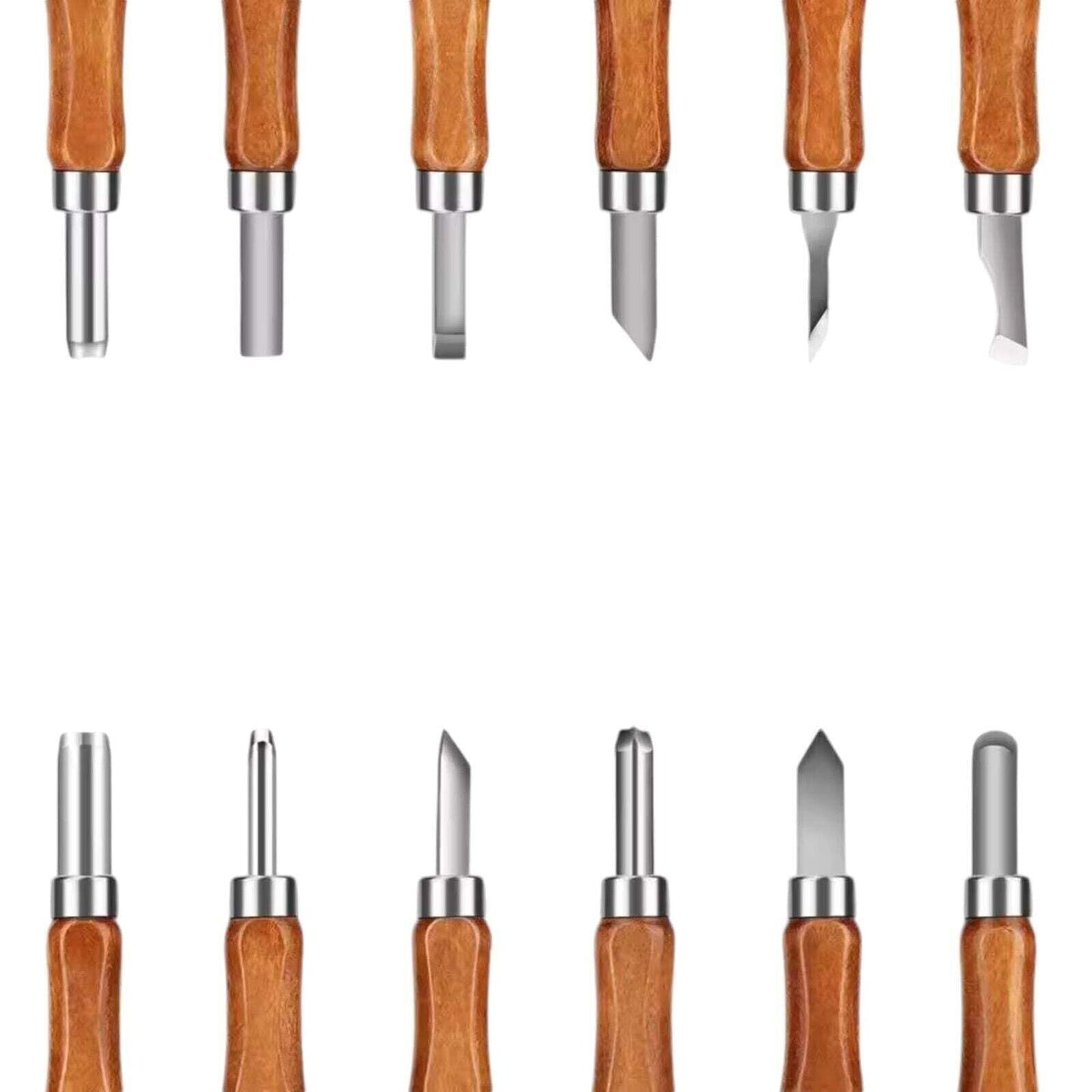 12-Piece Wood Carving Tool Set | High Carbon Steel SK7 | Sloyd Knife, Chip Detai
