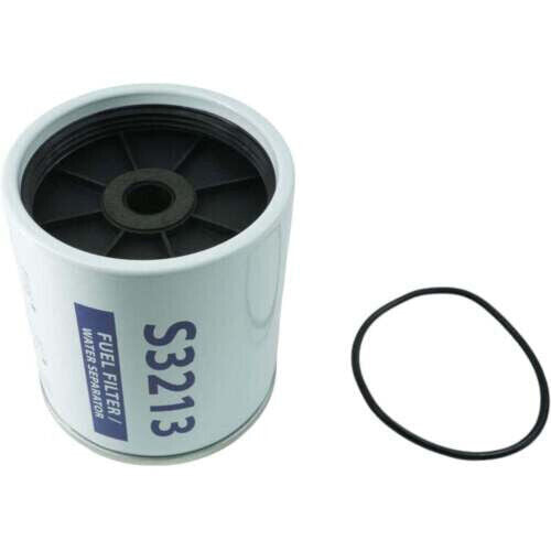 2pc S3213 Fuel Filter and Water Separator Element, Spin On 11/16" Thread, 3.6"W