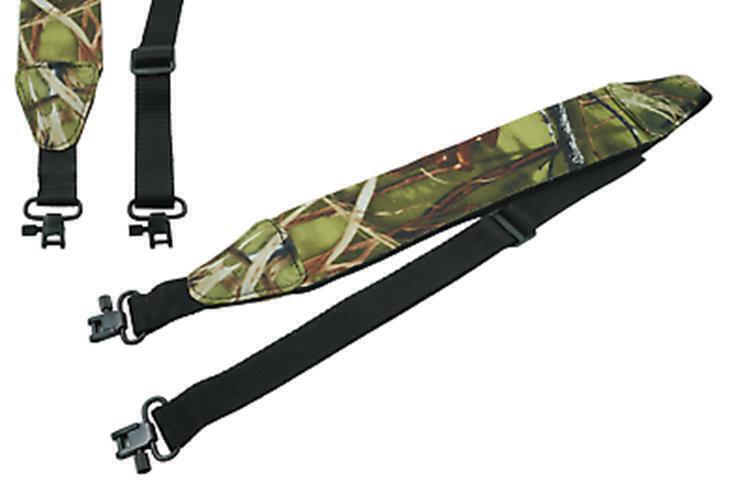 NEOPRENE Waterproof Camo Deep Woods Gun Strap Sling with Metal Swivel Clips, Cam