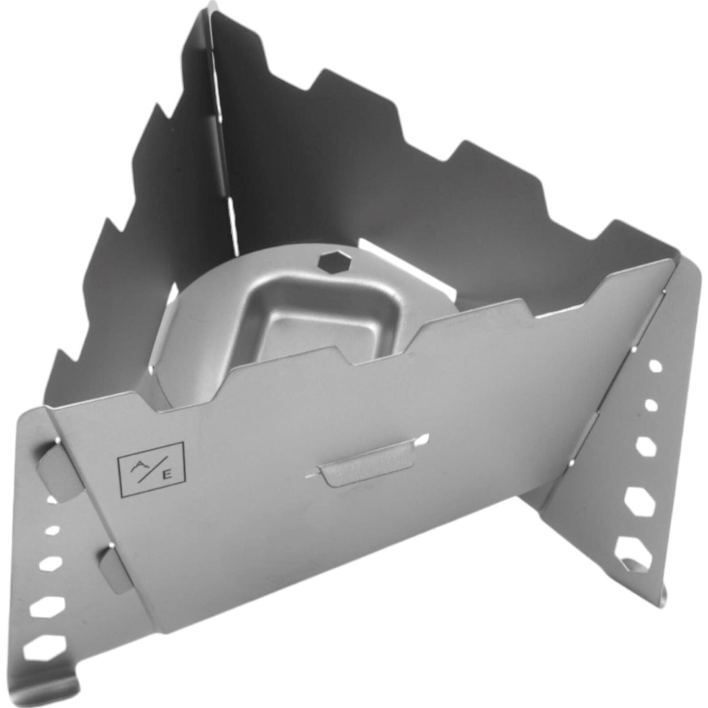 Flatpack 3-Sided Titanium Camping Stove, 5.5" W x 4" H, 90g, Foldable Compact Po