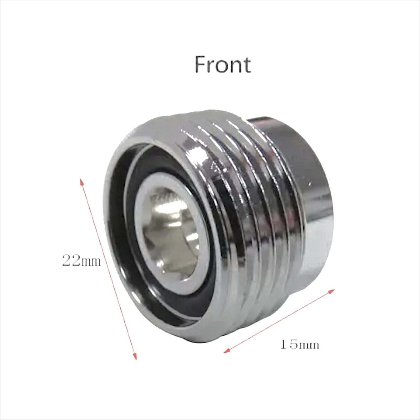 (2-Pack) Cylinder Valve Adapter Fitting | 22mm DIN to Yoke Threaded Tank Adapter