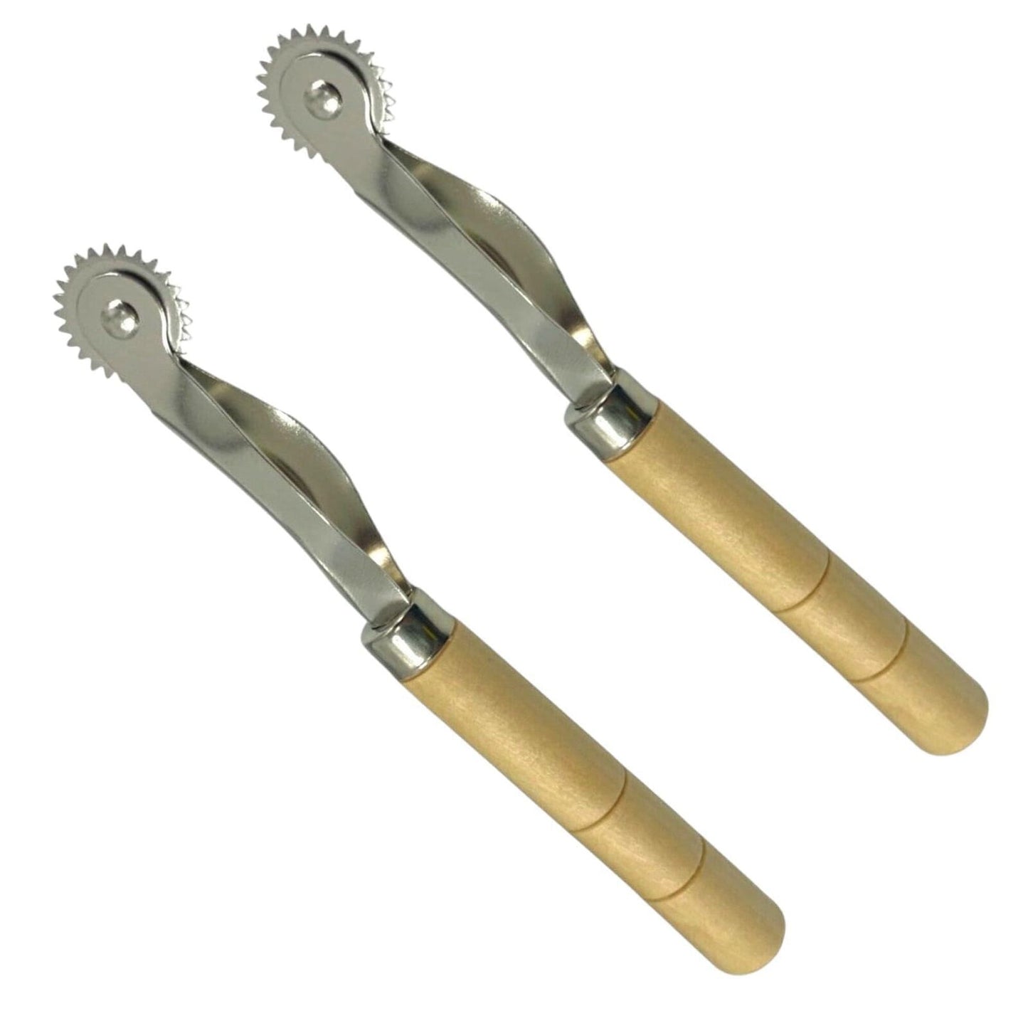 Serrated Tracing Wheel Set, 2 Pieces, Wooden and Composite Handles, 5.91 and 6.8