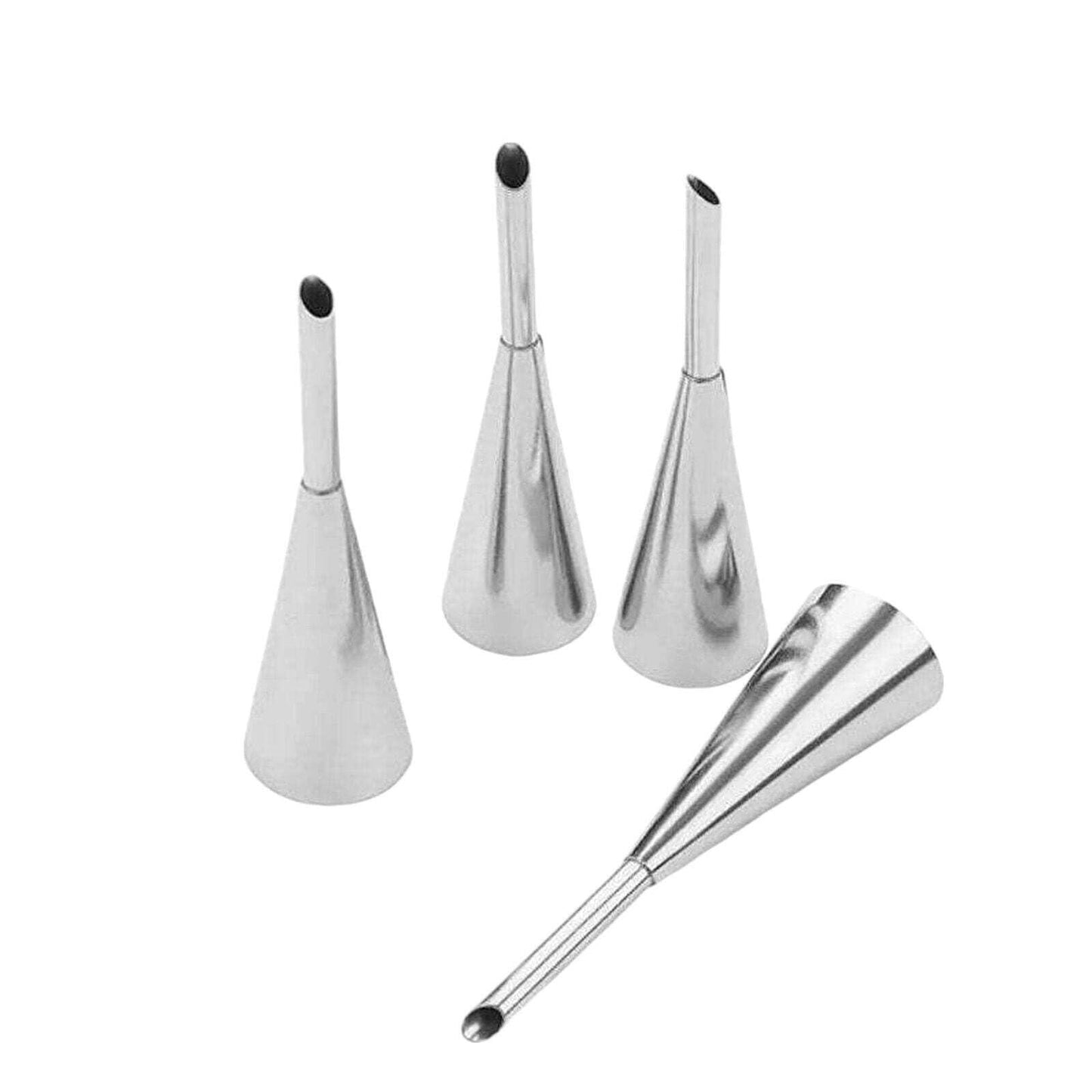 20-Piece Stainless Steel Cream Puff Decorating Nozzles, 3.5 inch (9cm) Cake Deco