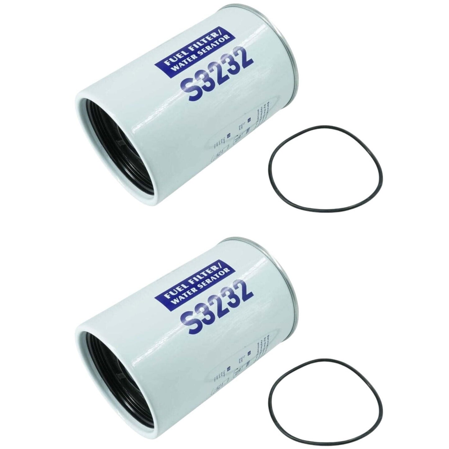 (2-Pack) S3232 (5.5 in x 3.6 in) Fuel Filter and Water Separator Element,11/16"