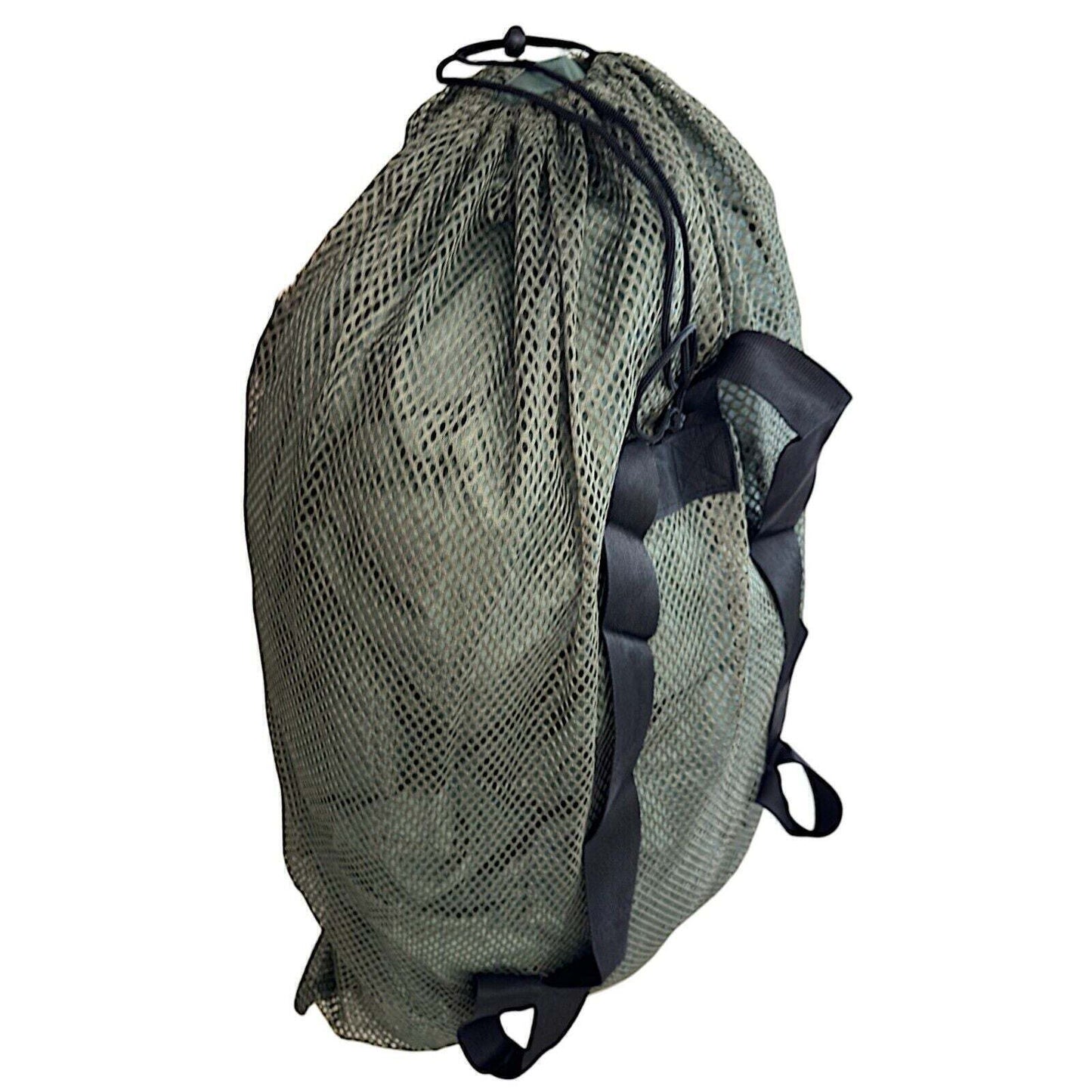GREEN 33"x 30.5" Hunting Decoy Mesh Bag With HD Nylon Shoulder Straps, Drawstrin