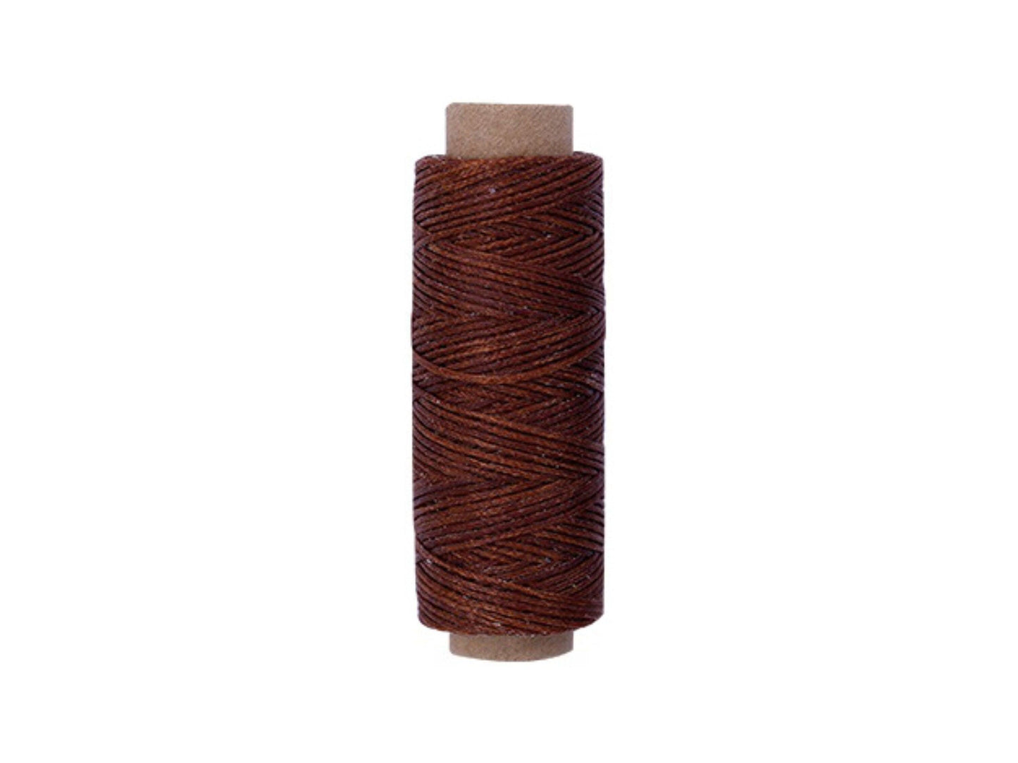 Coffee Leather Sewing Flat Wax Thread, 1mm, 164 ft / 50m