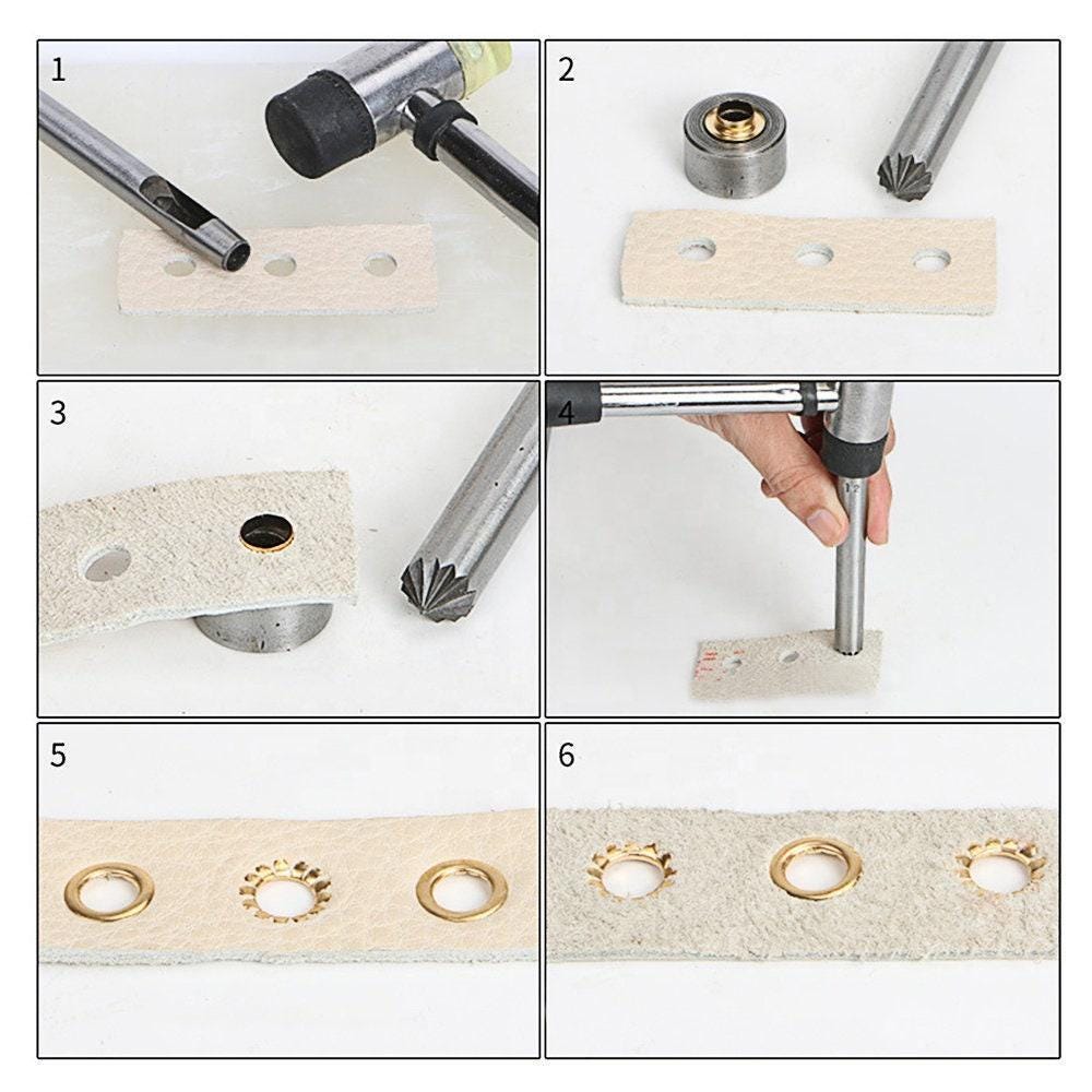 8 Piece Set Star Pattern Leather Craft Punching Tools | Snap Rivet Punch Setter
