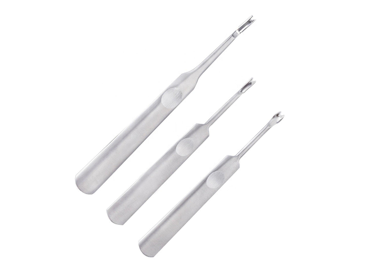 Leather Skiving Edge Tools, Stainless Steel, 95mm/115mm Length, 3mm/2mm/4mm U V Head Width for Slotting and Trimming Leather