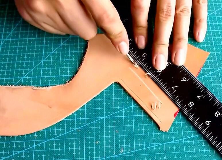 Leather Skiving Edge Tools, Stainless Steel, 95mm/115mm Length, 3mm/2mm/4mm U V Head Width for Slotting and Trimming Leather