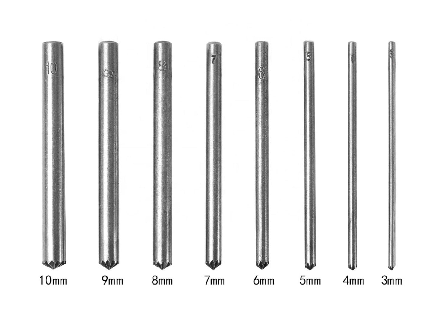 8 Piece Set Star Pattern Leather Craft Punching Tools | Snap Rivet Punch Setter