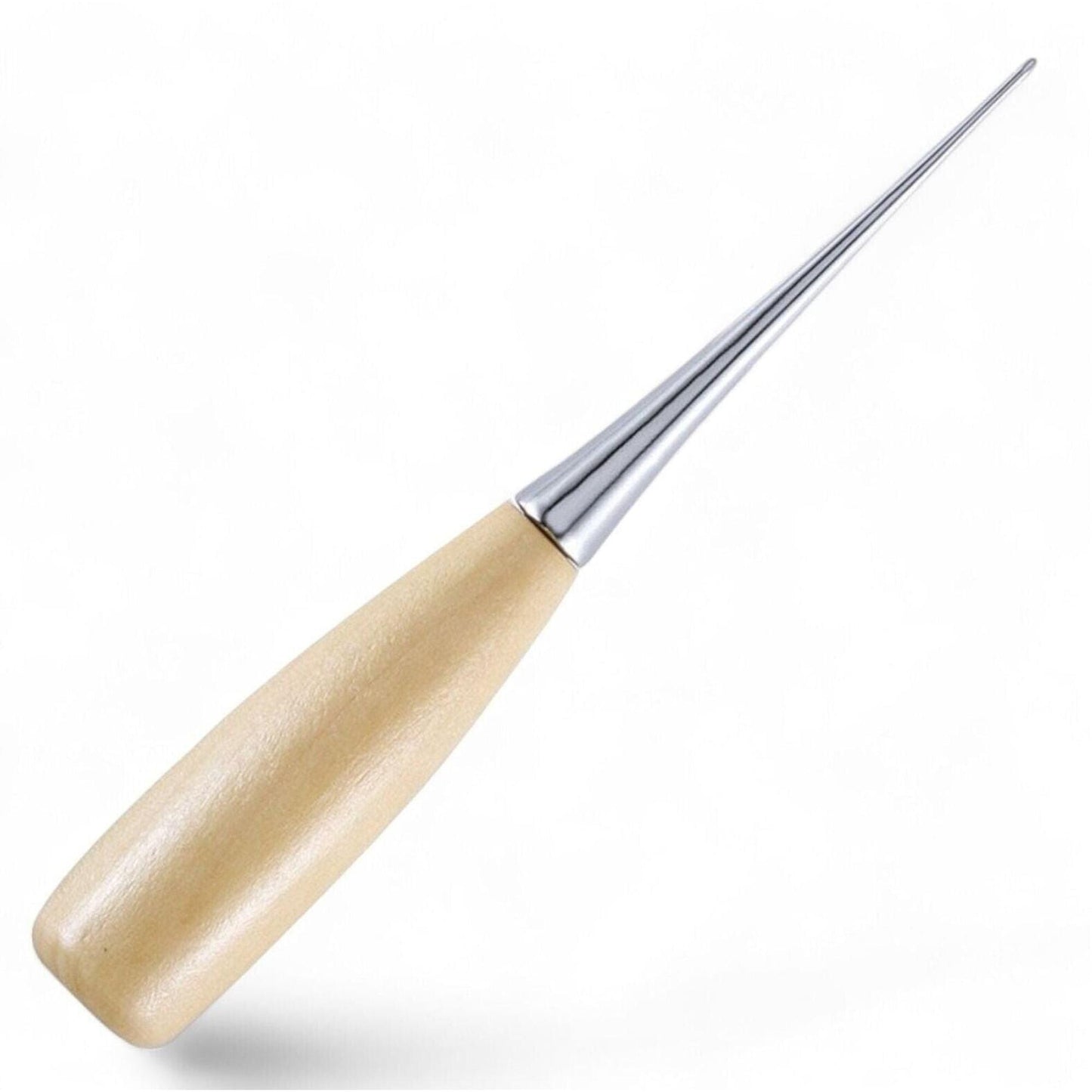 Stainless Steel Awl Pick with Wooden Handle for Tailoring, Leather Work, Jewelry