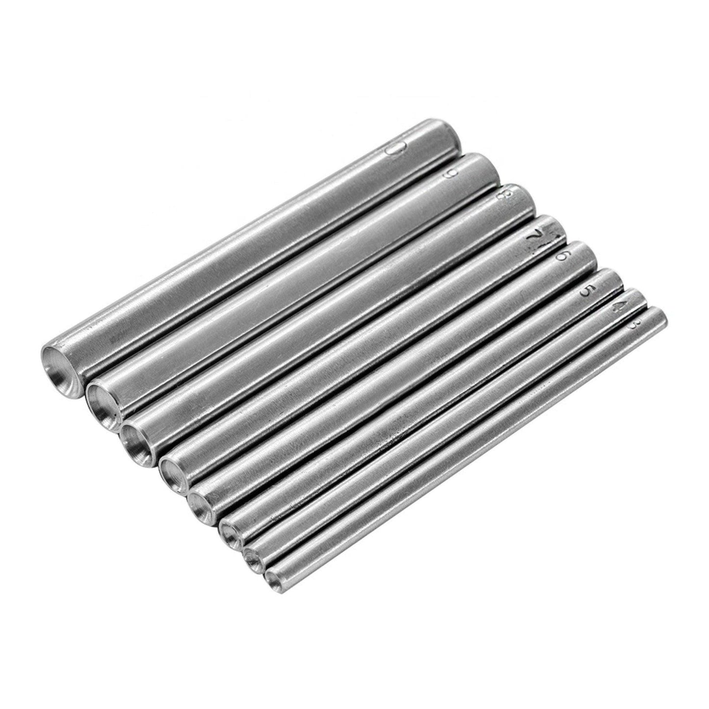 8 Piece Mushroom Domed Snap Rivet Punch Setter | 3mm-10mm | Leather Craft Punching Tool Set