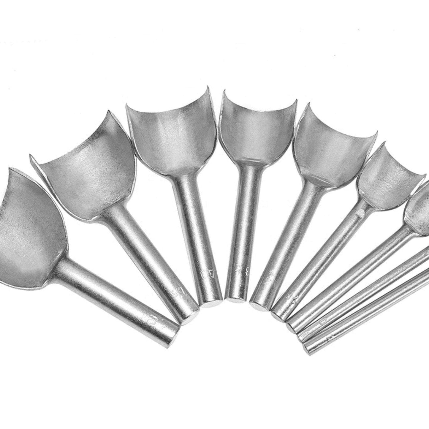 12 Piece Leather Belt End Punch Set | 3mm-50mm | Half Round Leather Cutter Punch Tool