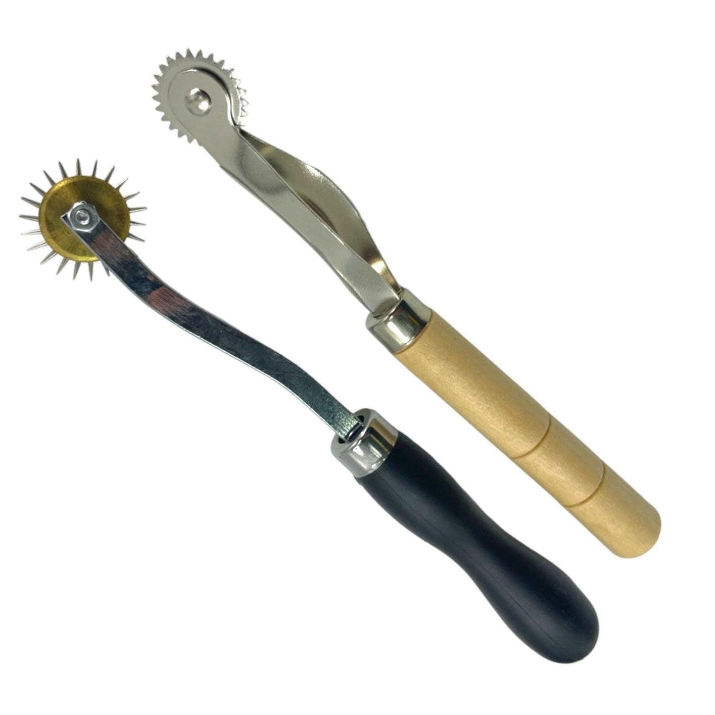 Multi-Pack Tracing Wheel Set, 2 Pieces, Wooden and Composite Handles, 5.91 and 6.89 inches, 3.5mm Needle Spacing