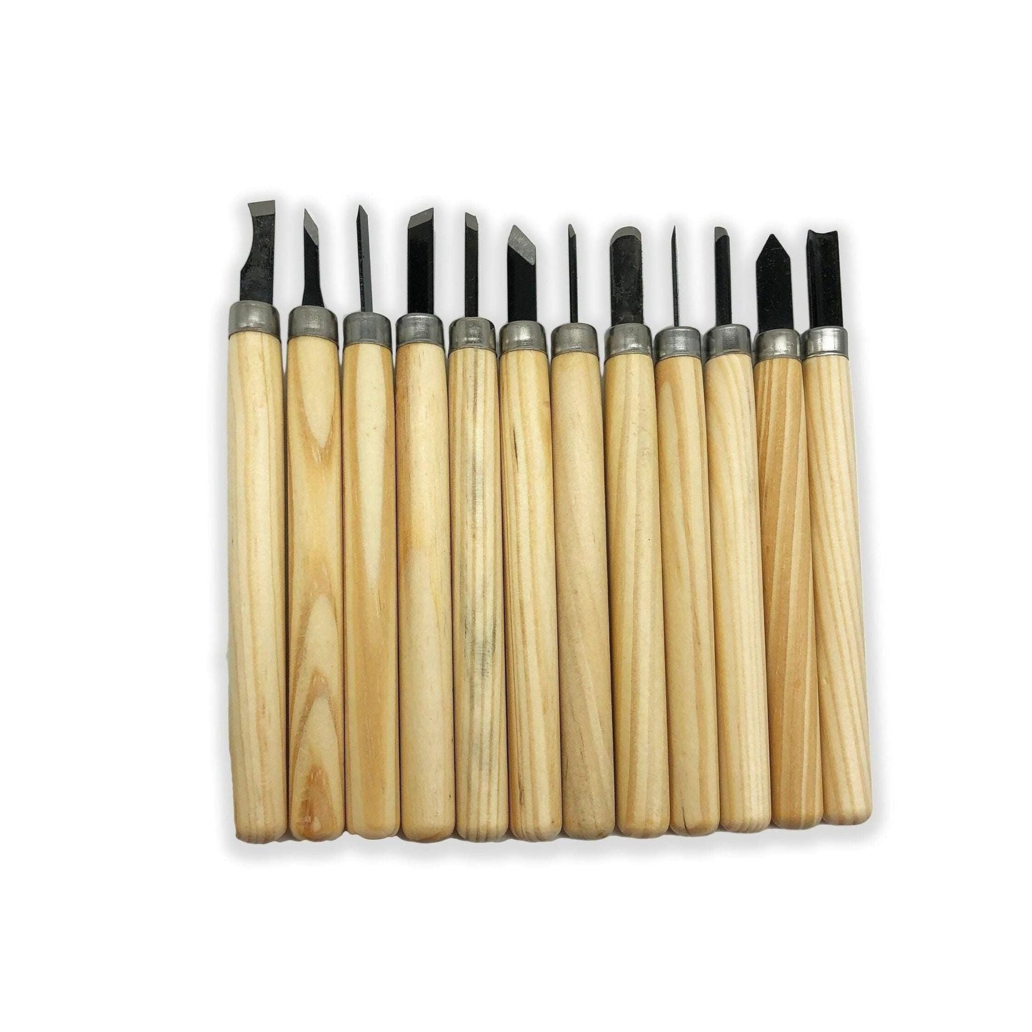 12pc Steel Carving Knife for Handmade Woodworking Carving Knife Student Art Rubb
