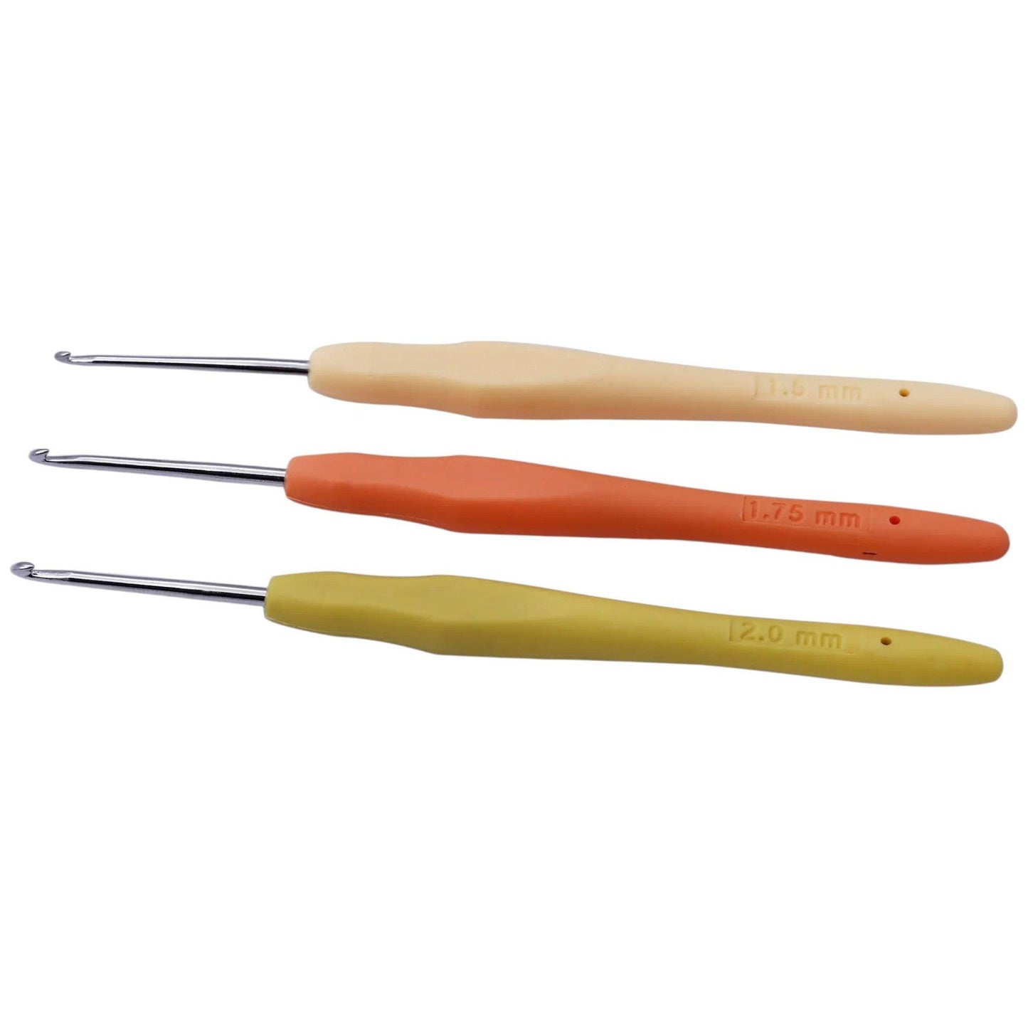 10 Piece 0.5mm-2.75mm Crochet Tool Set | Comfort Rubber Handle | Sweater, Blanket, Hat Making | Crochet Steel Hook Set