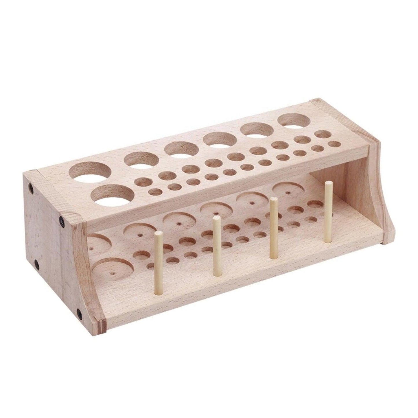 27 Slot Wooden Tool Organizer Storage Station for Leather & Sewing Crafts, Works