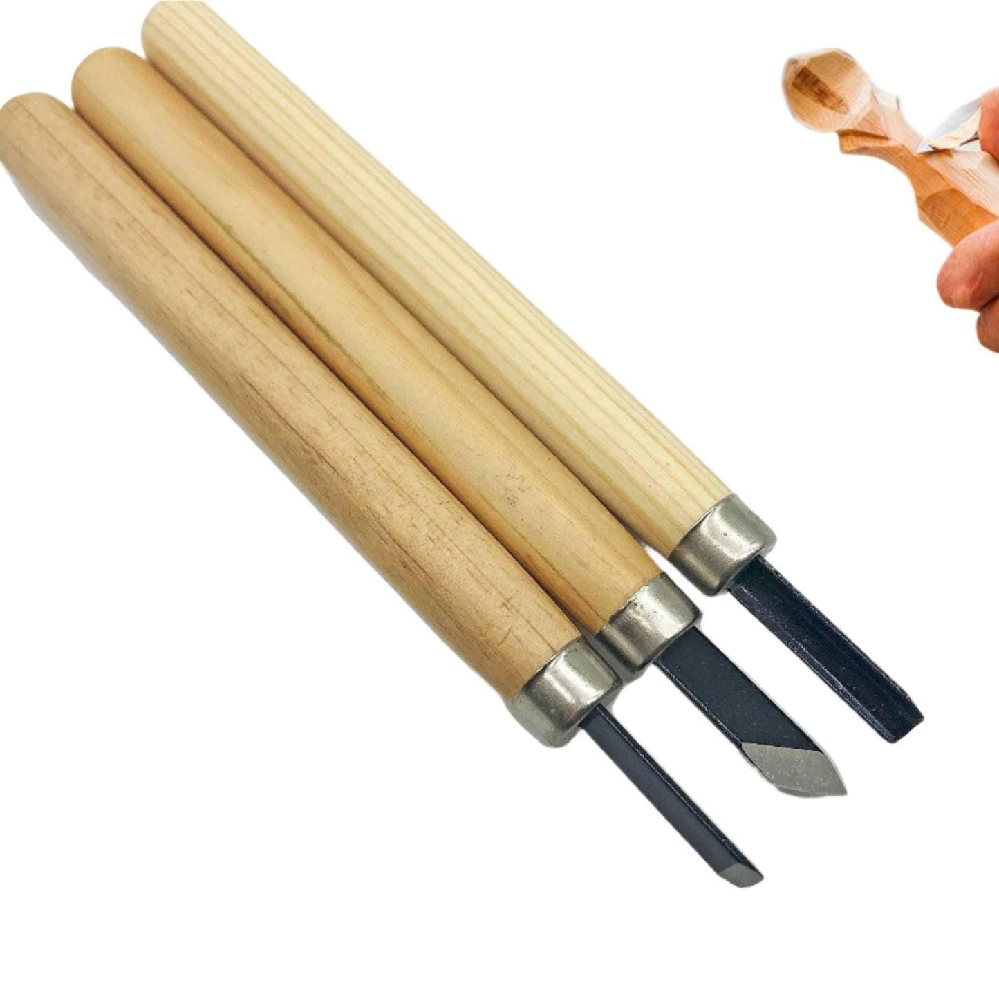 3 Pcs Steel Wood Carving Set | Ultra Light Weight / Durable Student Carving Set