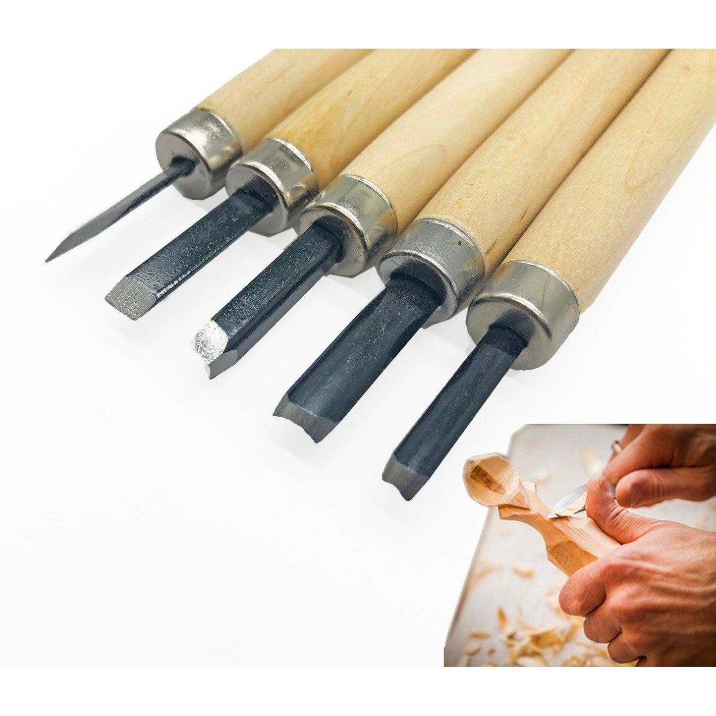 5 Pcs Steel Wood Carving Set | Ultra Light Weight / Durable Student Carving Set