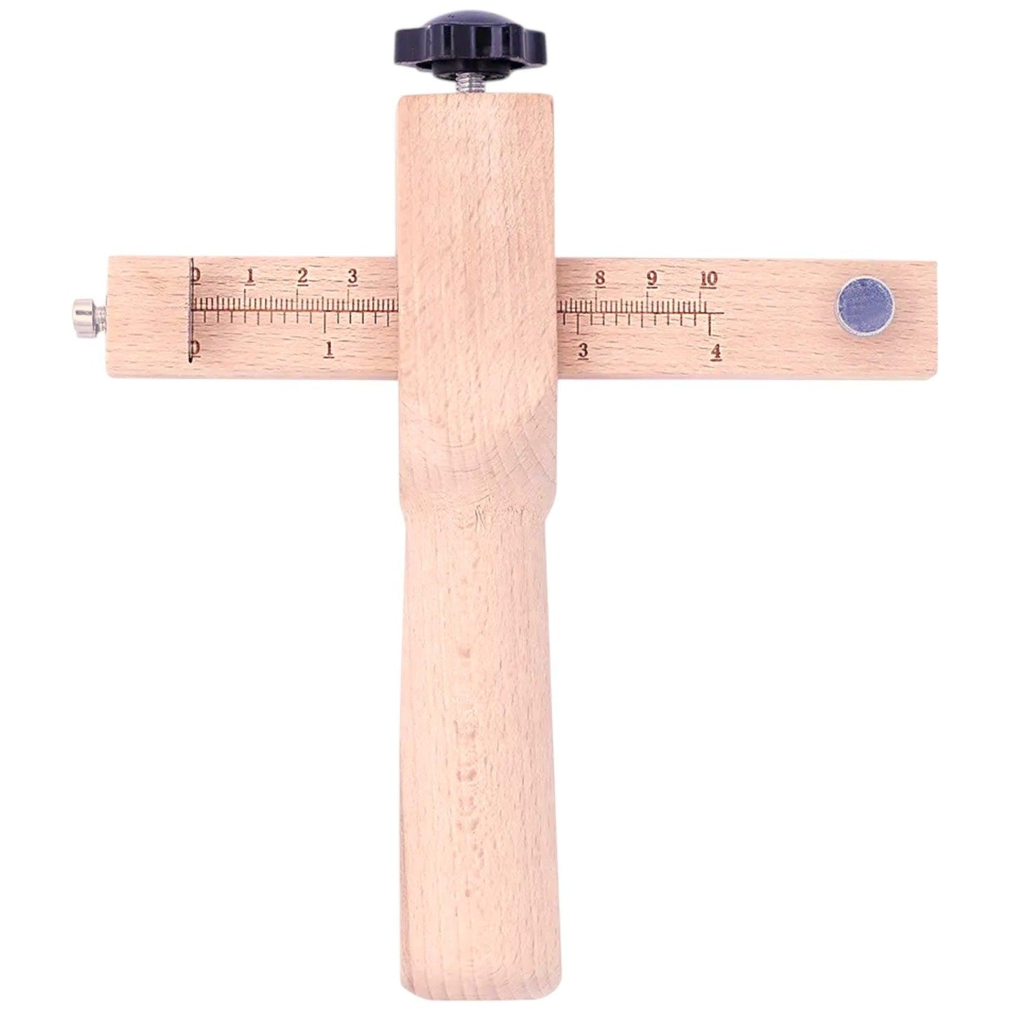 Adjustable Wooden Leather Strap Cutter, Leather Strip Tool - 5 Blades Included, Strip and Strap Leather Wood DIY Craft Hand Cutting Tool