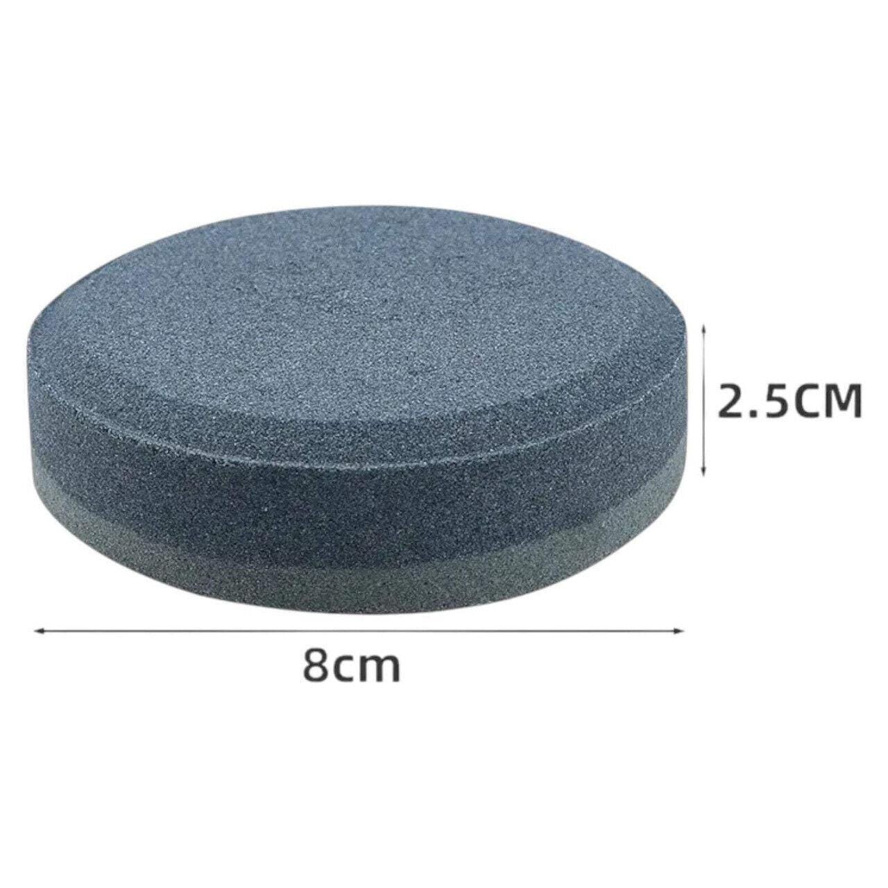 2 Side) 320/600 Grit Round Sharpening Stone Axe Edge Sharpener Puck Hand Tool O