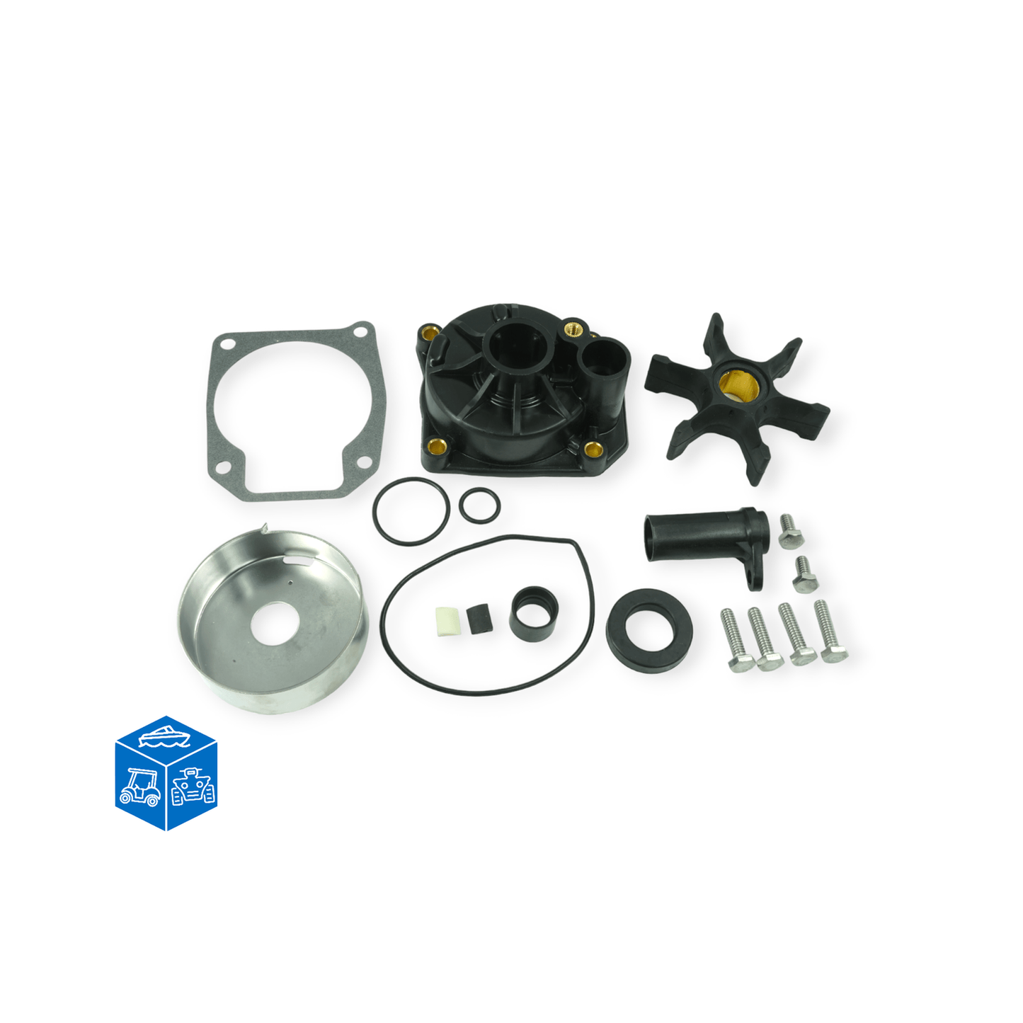 Water Pump Impeller Repair Kit for Johnson Evinrude Outboards 65-75 HP 1986-2001 Compatible with OEM 432955 Sierra 18-3389 Water Pump Impeller Repair Kit