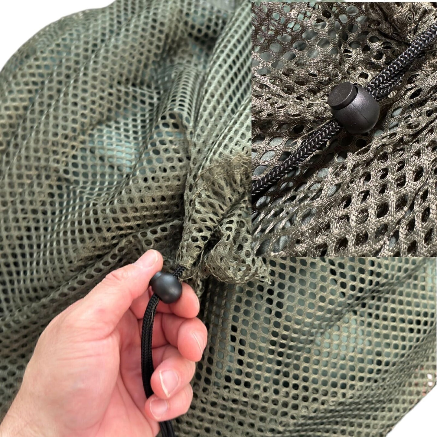 Hunting Mesh Decoy Bag, 33" x 30.5", Adjustable Shoulder Straps, Quick Latch Dra