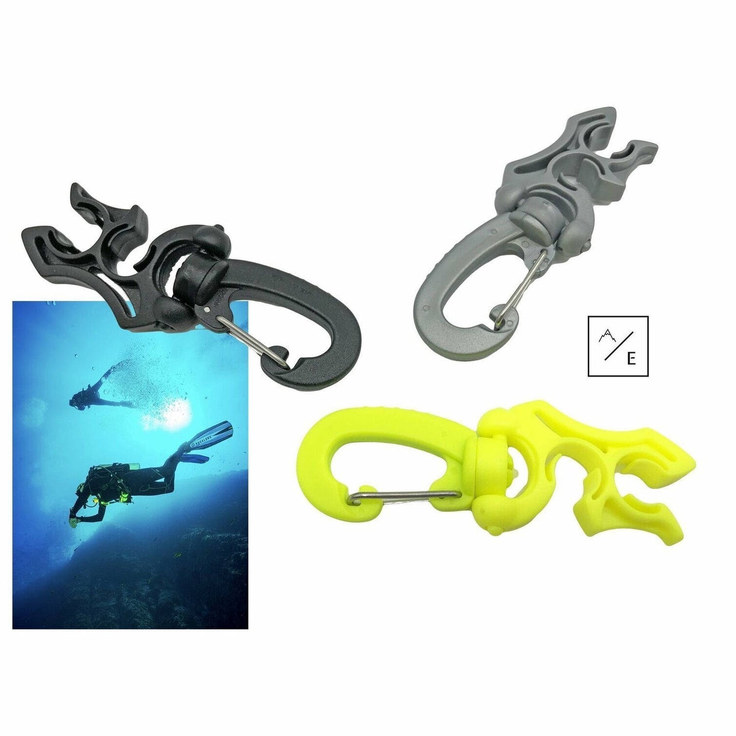 Diver Hose Regulator Clip 2-Slot Retainer Scuba Diving BCD Octopus Regulator Regulator Clip