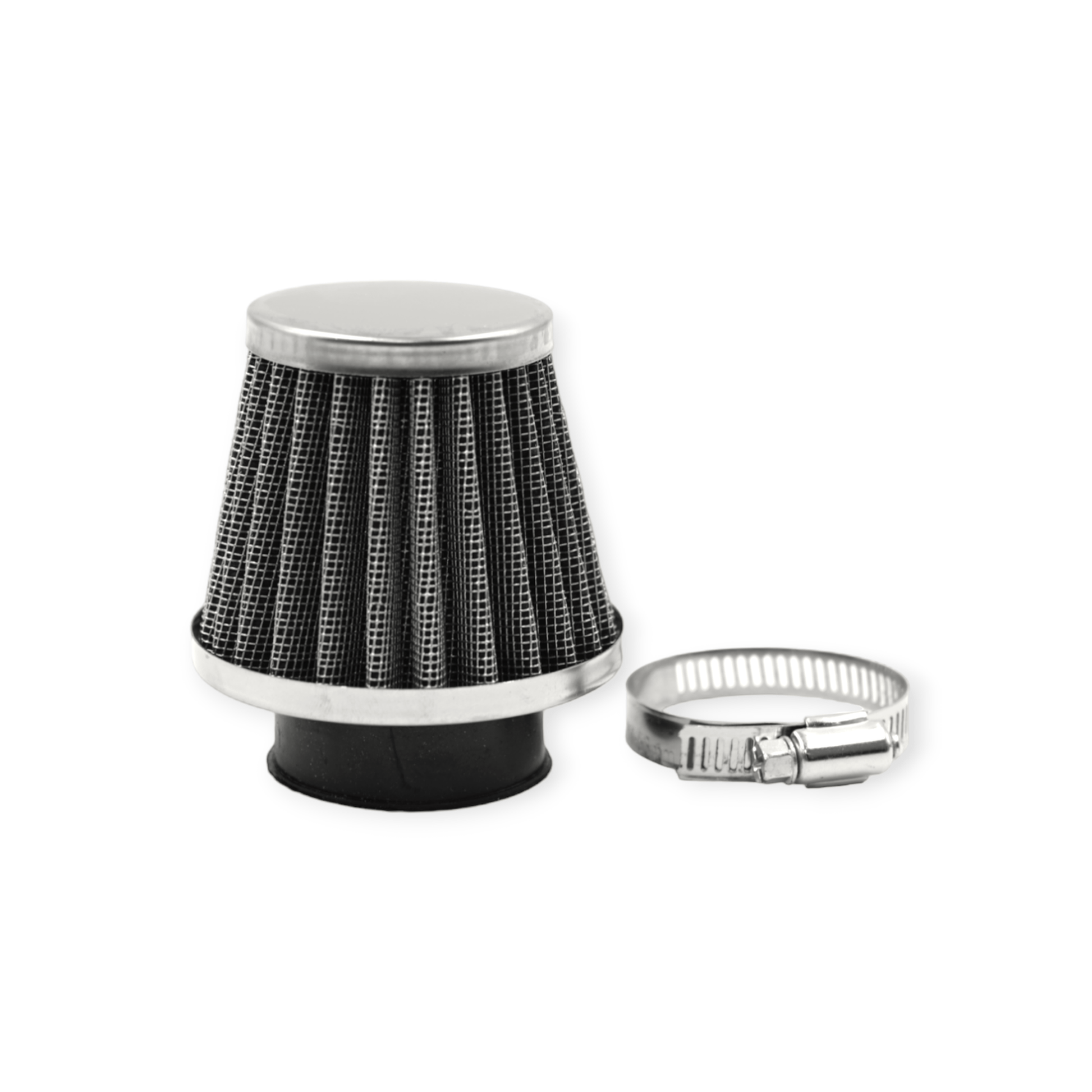 38-40mm High Flow HP Air Filter for Various Brands Durable Chrome Top Reusable Steel Mesh Construction Optimal Engine Performance High Flow Air Filter