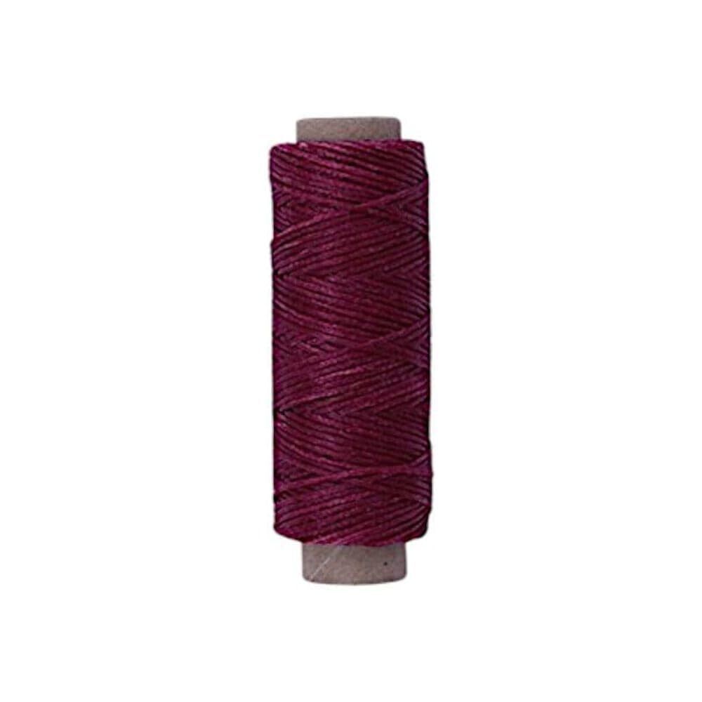 Purplish RED [MAGNETA] Premium Waxed Polyester Thread for Leather Crafting, 1mm