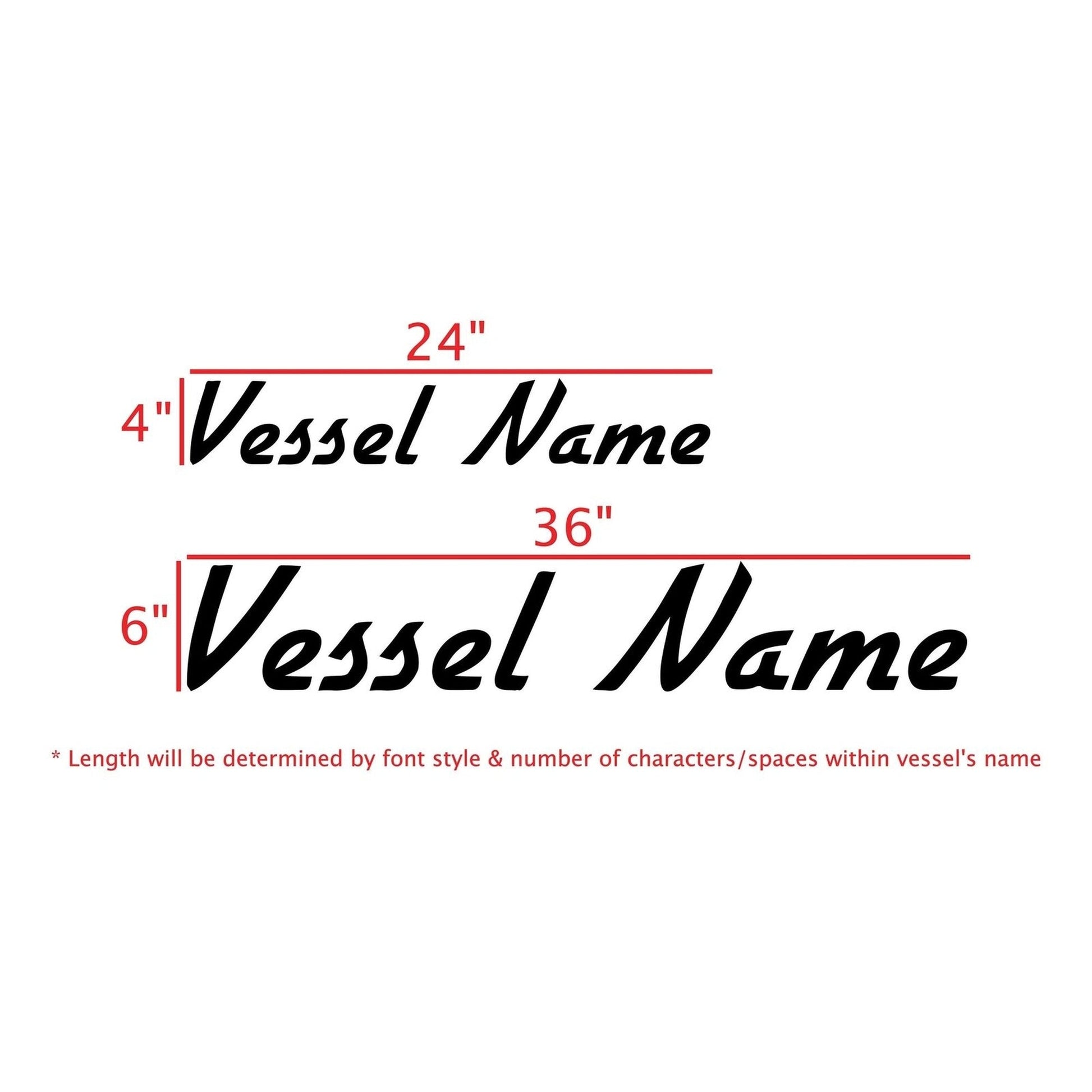 Customized Boat/Vessel Name Decal - HD Marine Vinyl - Boat ID Sticker