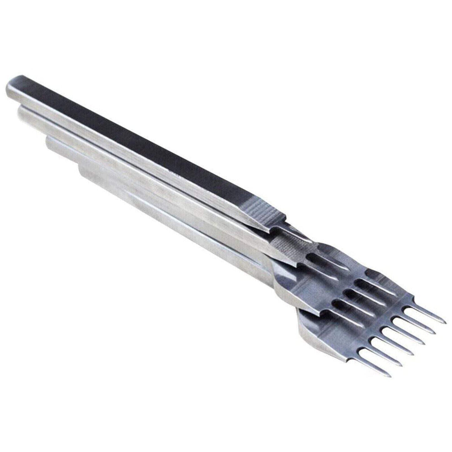 4-Piece [6mm] Leather Hole Steel Punch Tool Set, 6mm High-Carbon Steel, 1/2/4/6