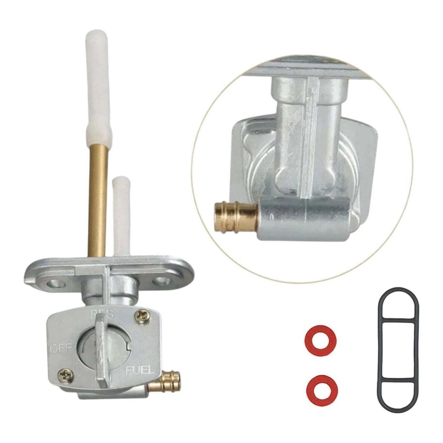 Petcock Assembly Fits Kawasaki Bayou 220 250 300 400 ATVs Replacement Fuel Valve OEM Compatible with 51023-1401 and 51023-1141 Fuel Petcock Switch