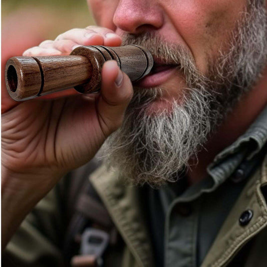 Classic Wooden Mallard Duck Call, Wateresitant Rugged Classic 2-Part Duck Call w