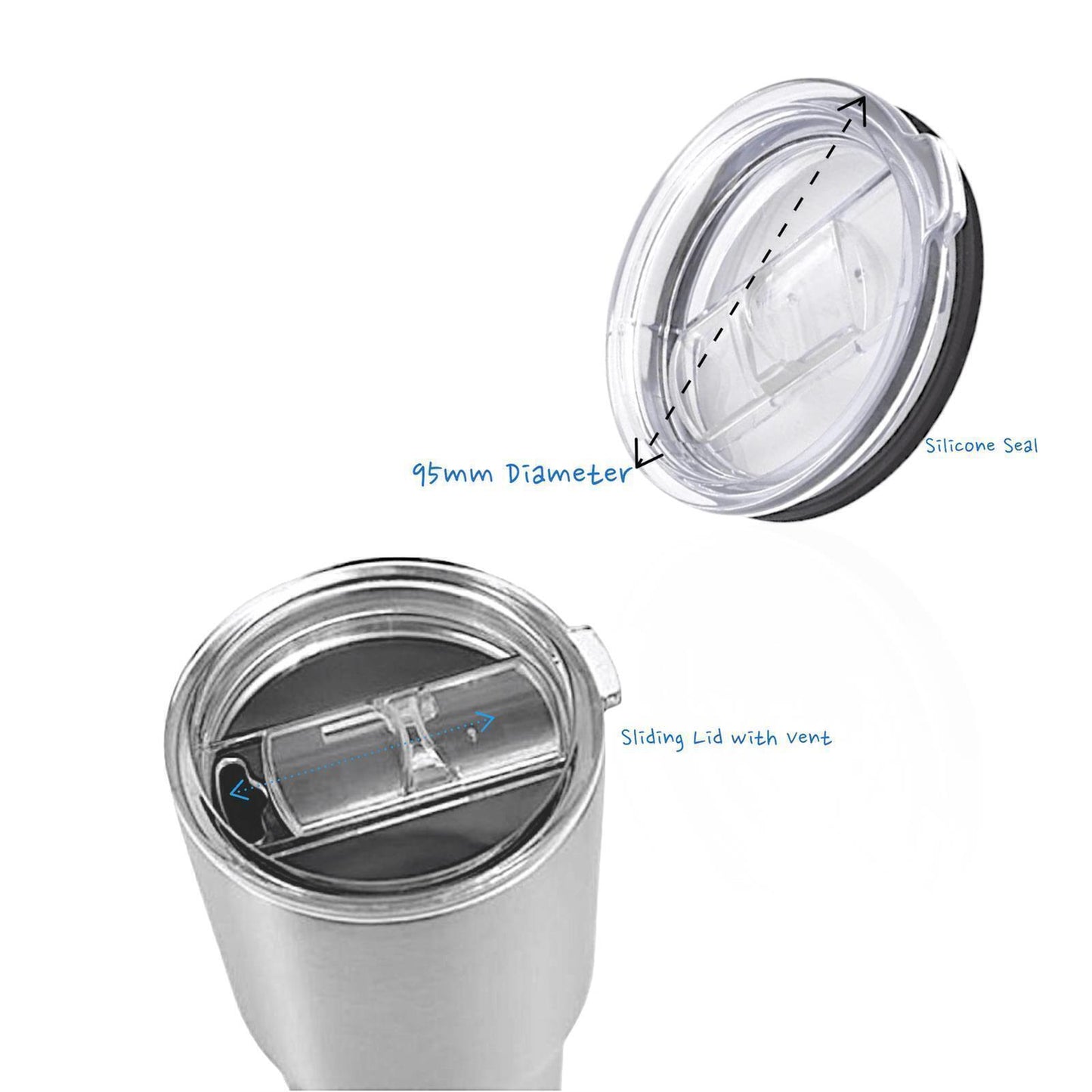 YETI-LID-30, RTIC-LID-30, OZARK-LID-30 [92mm to 95mm] Compatible with YETI Rambl