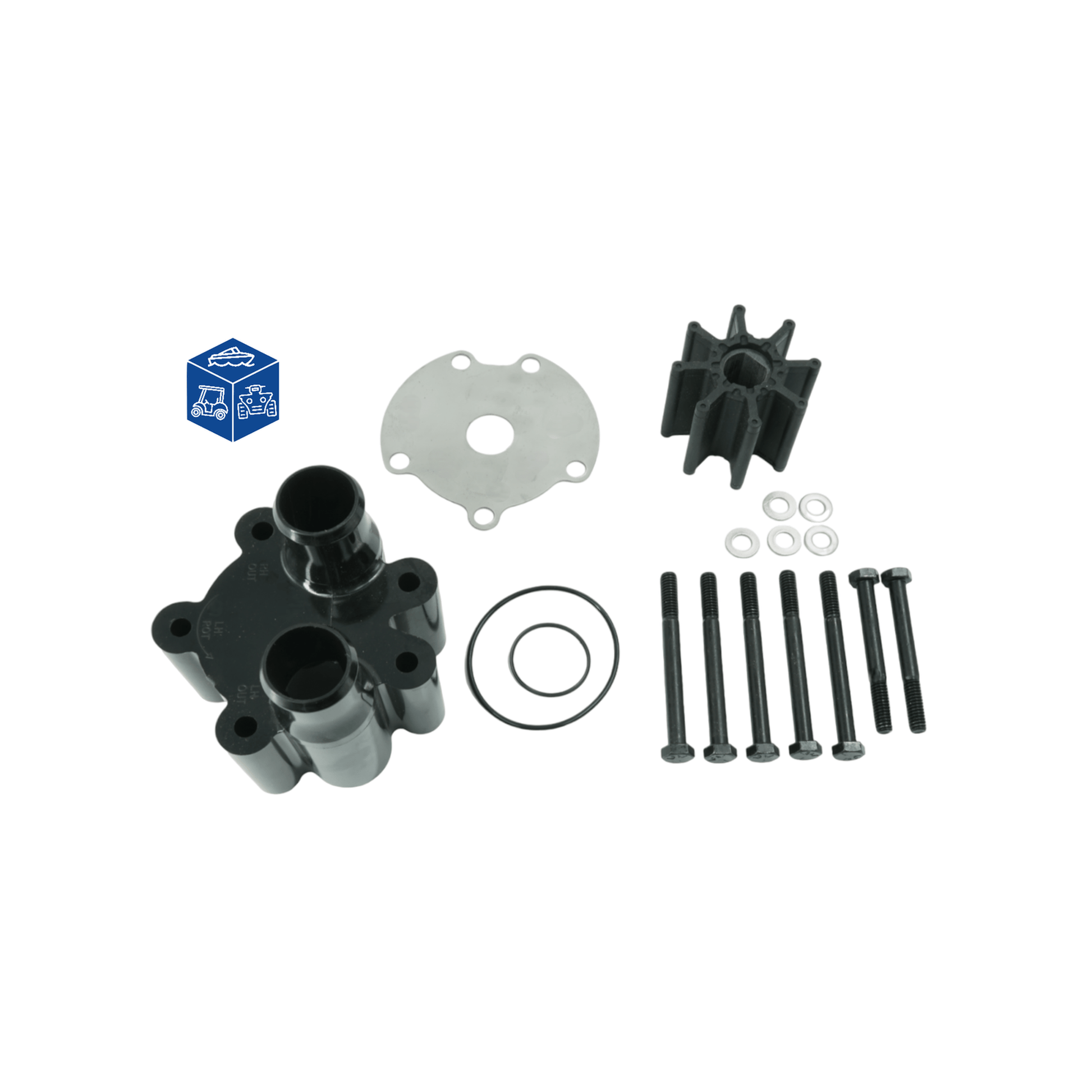 New Replacement Impeller and Housing Rebuild Kit for Mercury Bravo 1 2 3 Outdrives Fits OEM Part Numbers 46-807151A14 807151A7 Impeller and Housing Rebuild Kit