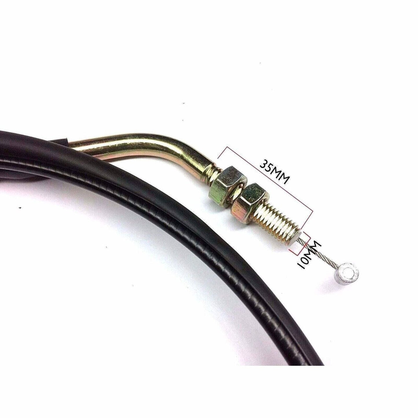 Universal 8mm Angled Fitting Throttle Cable Kit [75in Length, 4-Pack] Fits Hamme