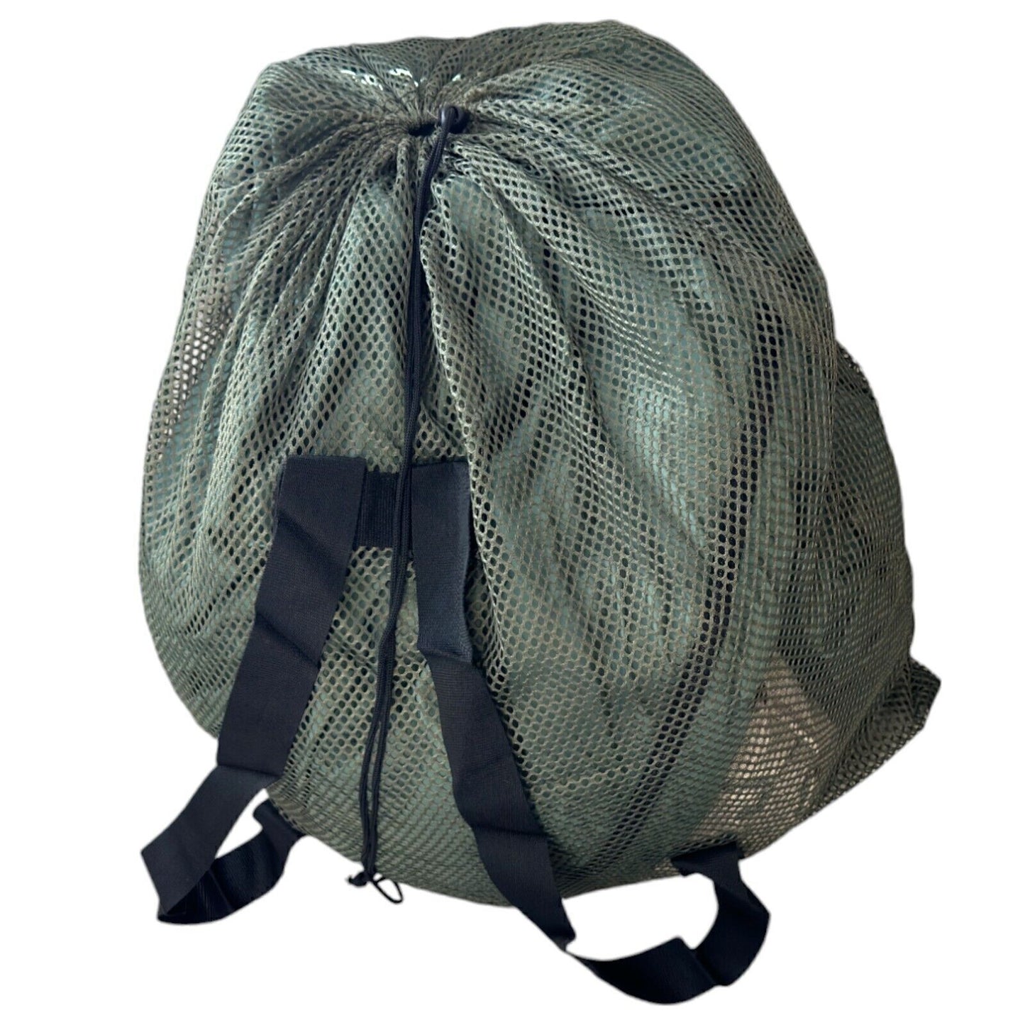 GREEN 33"x 30.5" Hunting Decoy Mesh Bag With HD Nylon Shoulder Straps, Drawstrin